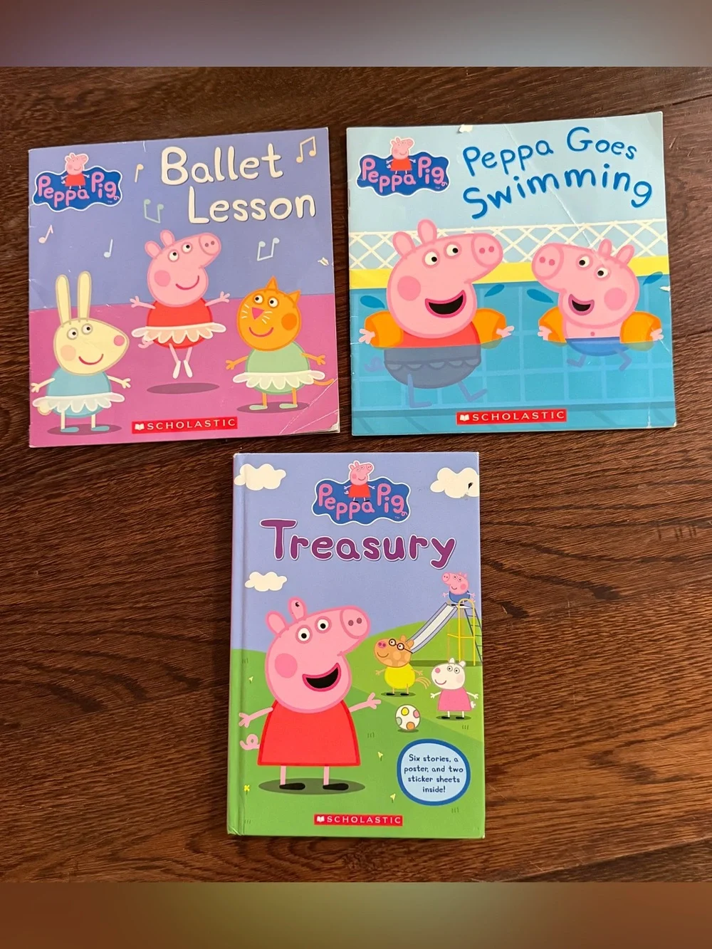 Peppa Pig Scholastic Book Bundle - Treasury Hardcover & 2 Paperbacks